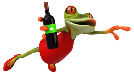 Fun frog - 3D Illustration