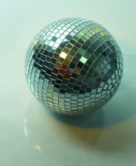 mirror ball.isolated on a dark background.