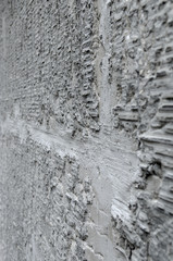 コンクリートの壁　粉砕加工