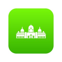 Sheikh Zayed Grand Mosque, UAE icon digital green for any design isolated on white vector illustration