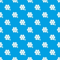 Honeycomb pattern vector seamless blue repeat for any use
