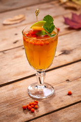 winter drink with berries