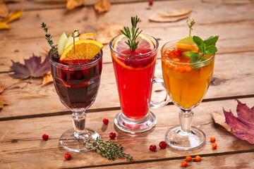 winter drink with berries