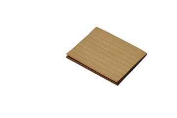 brown sticky note isolated on white background