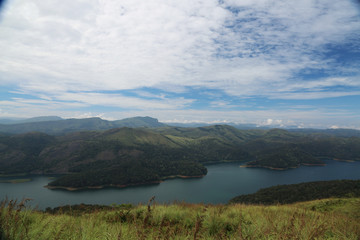 Scenic with cloudy sky at Calvary Mount, Idukki