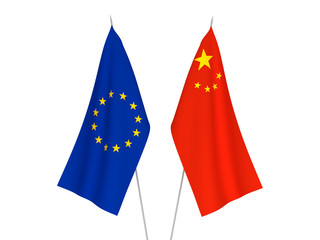 European Union and China flags