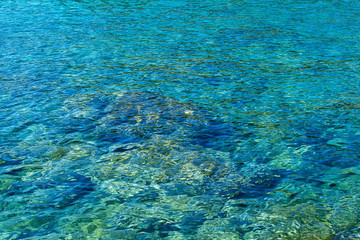 Fototapeta na wymiar Turquoise Seawater surface texture background