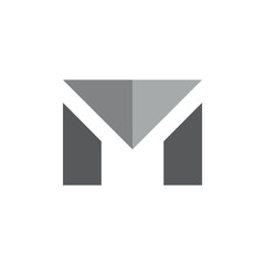 letter m mail symbol logo vector