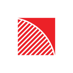 arrow fly square stripes logo vector