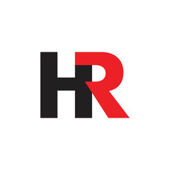 letters hr linked logo vector
