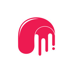 letter n water color logo vector