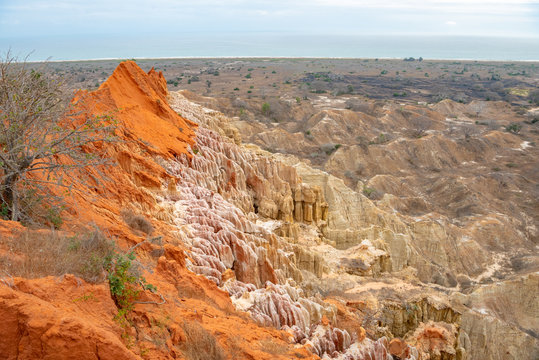 Viewpoint of the Moon (Miradouro da Lua) near Luanda Angola. Landscape of nature near Luanda in West-Africa.
