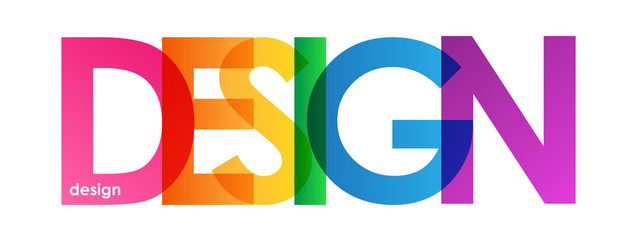DESIGN rainbow letters banner