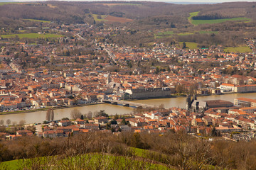 Vue aérienne de Pont-à-Mousson