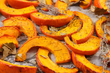 roasted pumpkin slices
