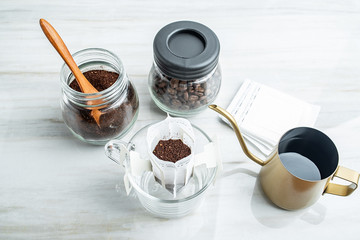 Brewing ear coffee