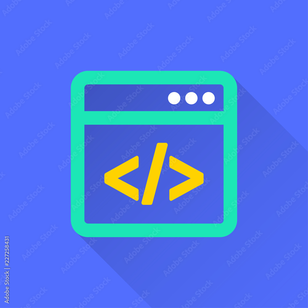 Poster browser - vector icon for graphic and web design.