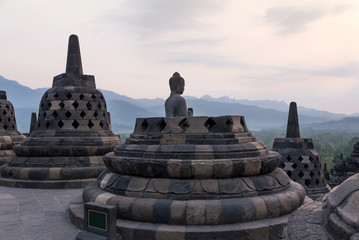 Borobudur temple in Java, Indonesia