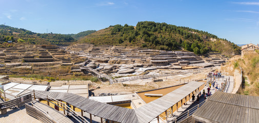 Obraz premium The salty valley of Añana, Spain