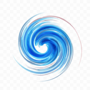 Abstract swirl design element. Spiral, rotation and swirling movement. Vector illustration with dynamic effect.