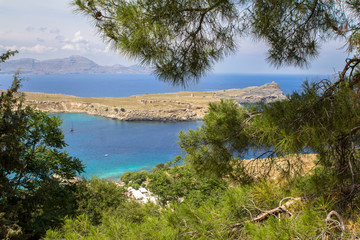 Lindos bay, Rhodos, Greece