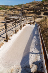 The famous salt valley of Añana, Spain