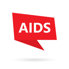 AIDS (Acquired Immune Deficiency Syndrome) acronym on a speach bubble- vector illustration