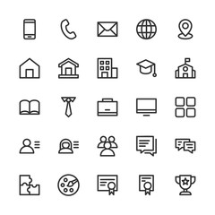 cv / resume line icons