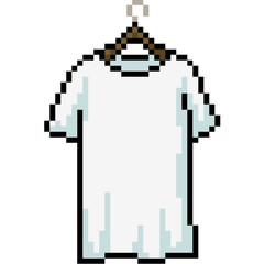 Fototapeta premium vector pixel art white shirt