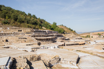 The famous salt valley of Añana, Spain