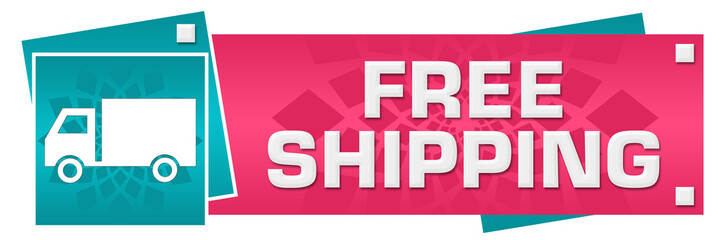 Free Shipping Pink Turquoise Circular Floral Horizontal 