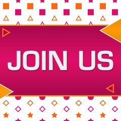 Join Us Pink Orange Basic Shapes Triangles 
