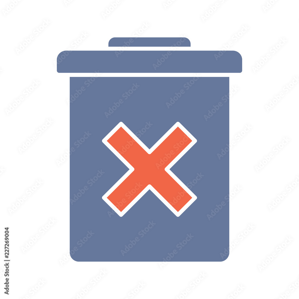 Poster delete forever button glyph color icon