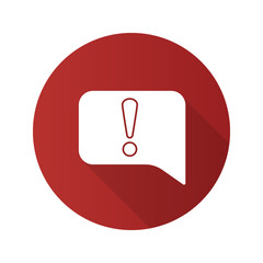 Announcement flat design long shadow glyph icon