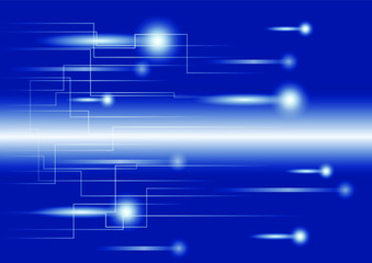Abstract digital technology background with light explosion, Vector illustration