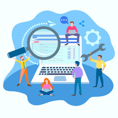 Network setting concept.