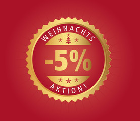 5% Weihnachtsaktion vector