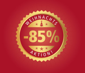 85% Weihnachtsaktion vector