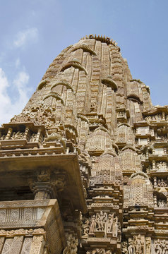 KANDARIYA MAHADEV TEMPLE, Shikara - Closeup, Western Group, Khajuraho, Madhya Pradesh, UNESCO World Heritage Site