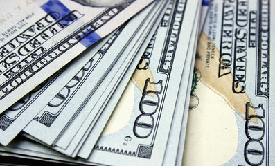 American dollars close-up