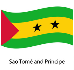 3D Waving Flag of Sao Tome and Principe