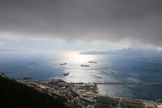 Blick auf die Stadt Gibraltar