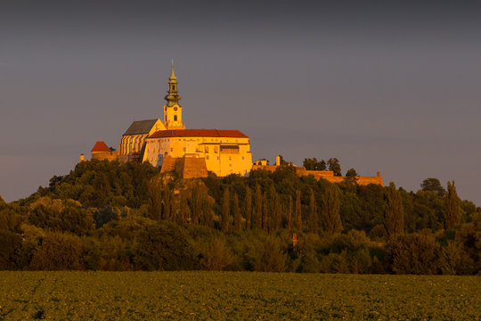 nitra castle in the evening