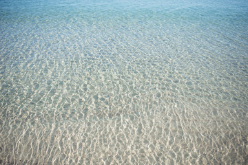 Transparent clear and very beautiful sea water on a sunny day