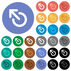 Media eject round flat multi colored icons