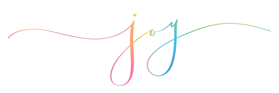 JOY brush calligraphy banner