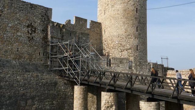 Despot's Gate in the walls of the Upper city of the Belgrade Fortress Kalemegdan. It is connected via a bridge to the Zindan Gate. The gate is named after Despot Stefan. Belgrade 21 October 2017