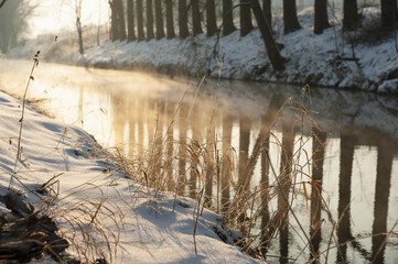Der Fluss im Winter 2