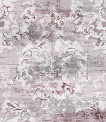 Vintage old baroque pattern Vector. Beautiful ornament decor. Royal luxury texture backgrounds. Splash painted colors
