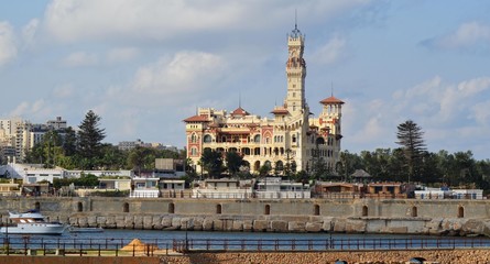 montazah palace view in alexandria egypt 